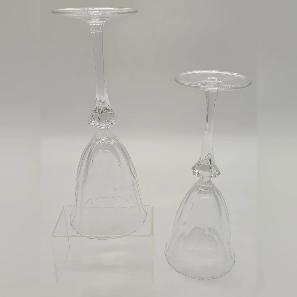 Vintage Crystal D'arques Damantis Wine Glasses Set of Two (2)​​​
